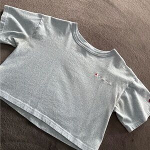 Champion cropped baby blue T-Shirt